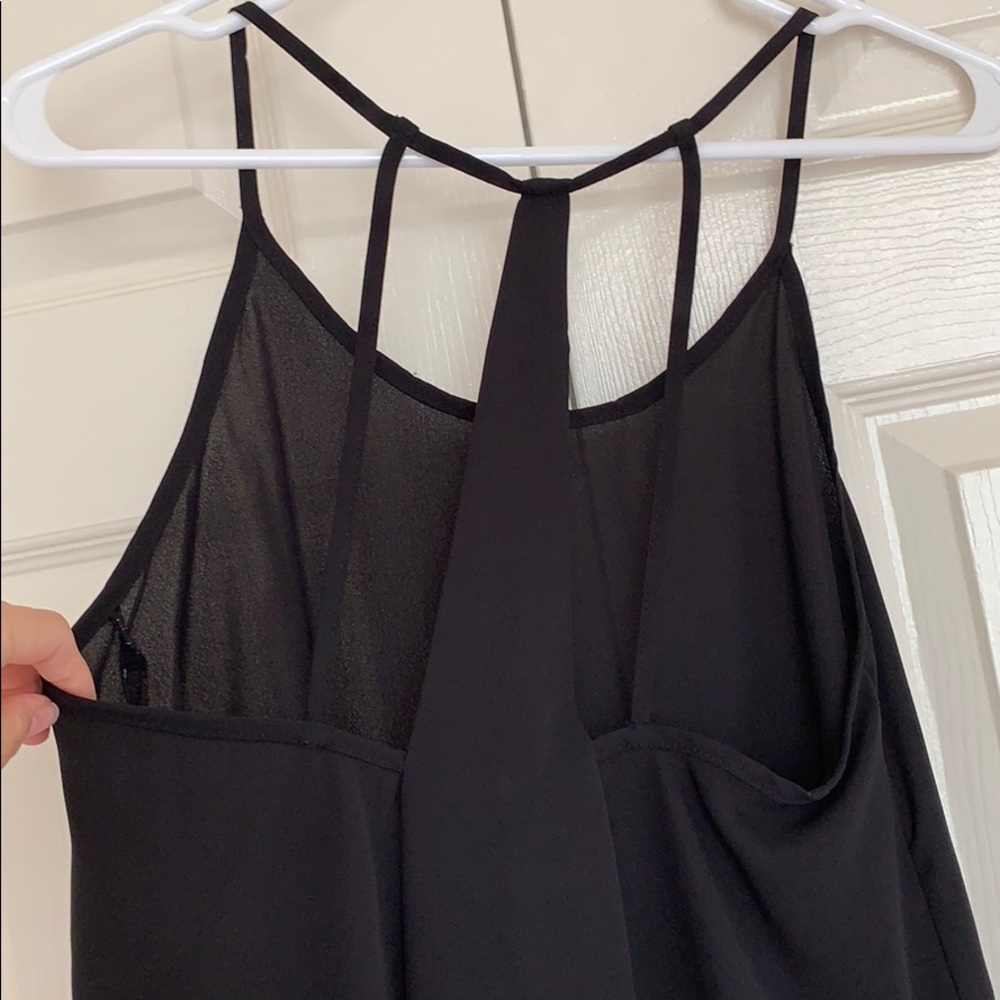 San Joy size small black sheer strappy tank top - Picture 5 of 5